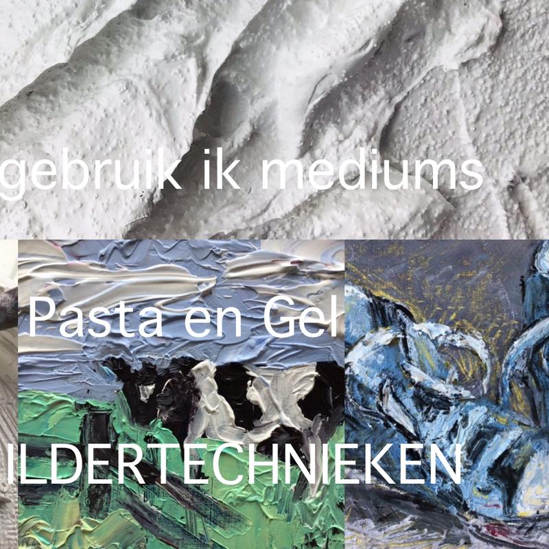 schilderen met paletmes en pasta en gel — foto 2