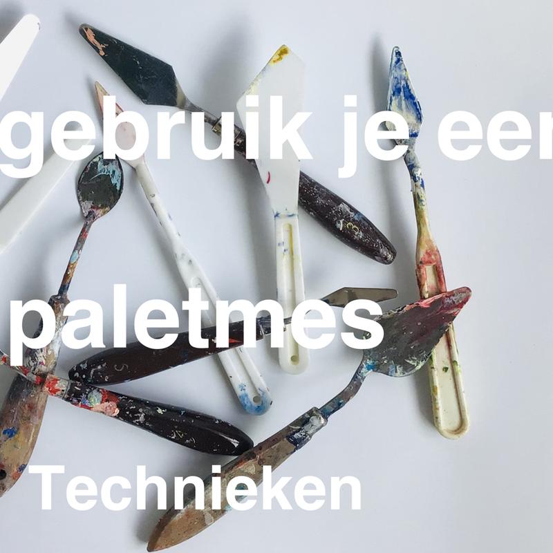 schilderen met paletmes en pasta en gel — foto 5