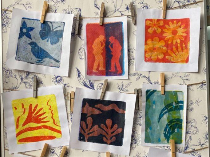 Monoprint met gelliplates — foto 1