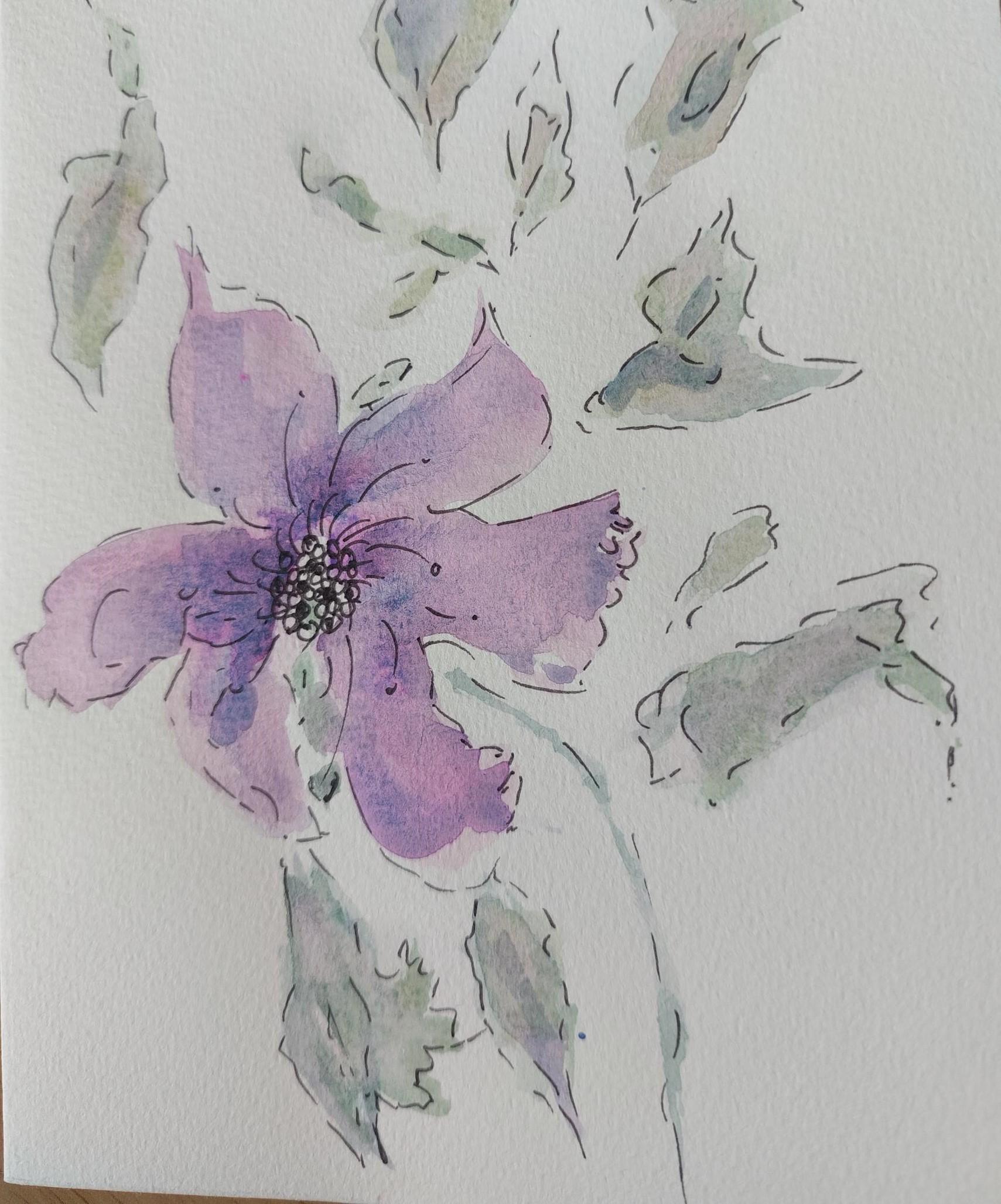 Bloemen in aquarel — foto 1