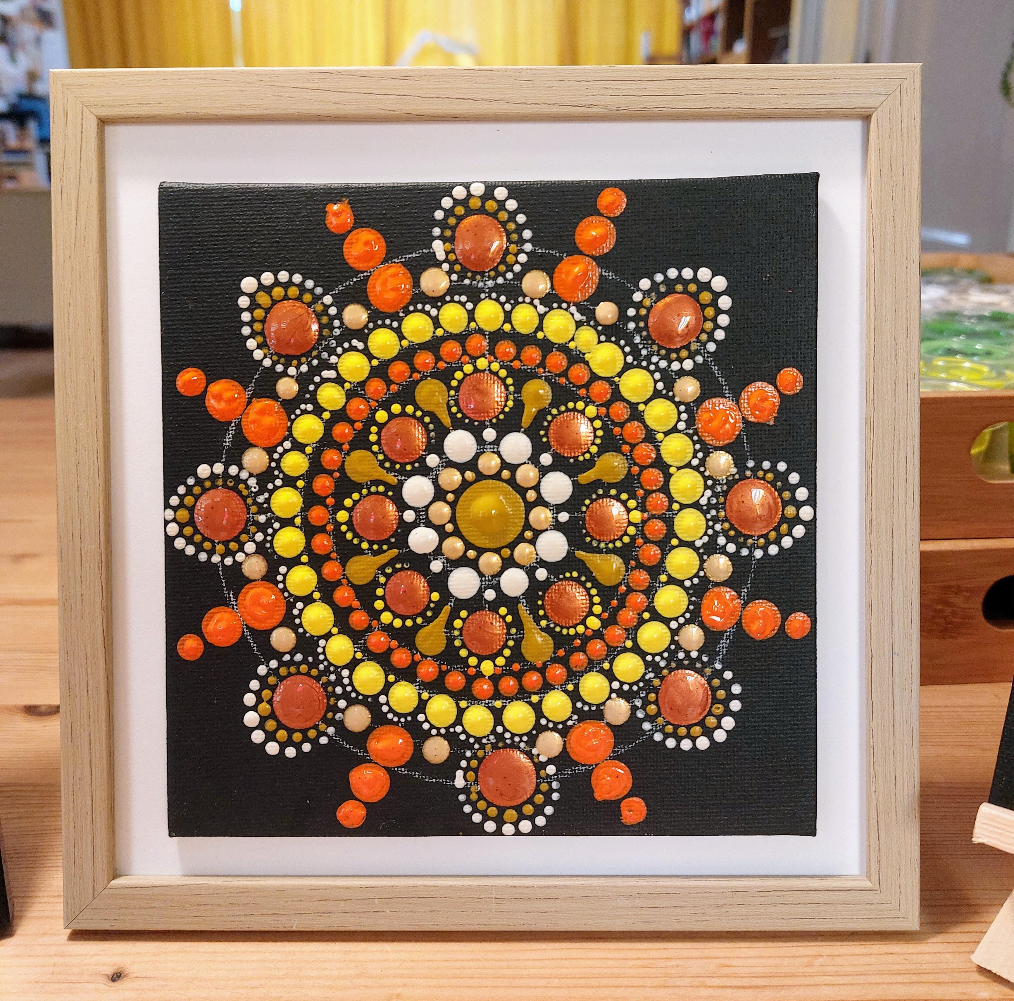 Dotpaint workshop Mandala op canvas — foto 1
