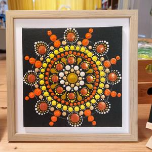 Dotpaint workshop Mandala op canvas