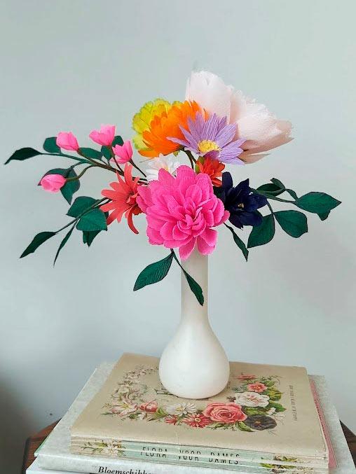 Papieren bloemen maken — foto 3