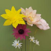 Papieren bloemen maken