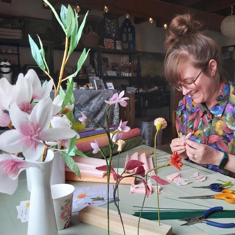 Papieren bloemen maken — foto 3