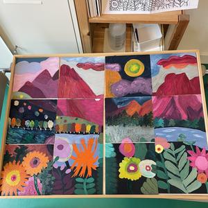 Teamworkshop Gezamenlijk Schilderij