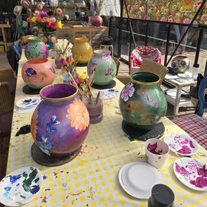 Workshop vaas beschilderen