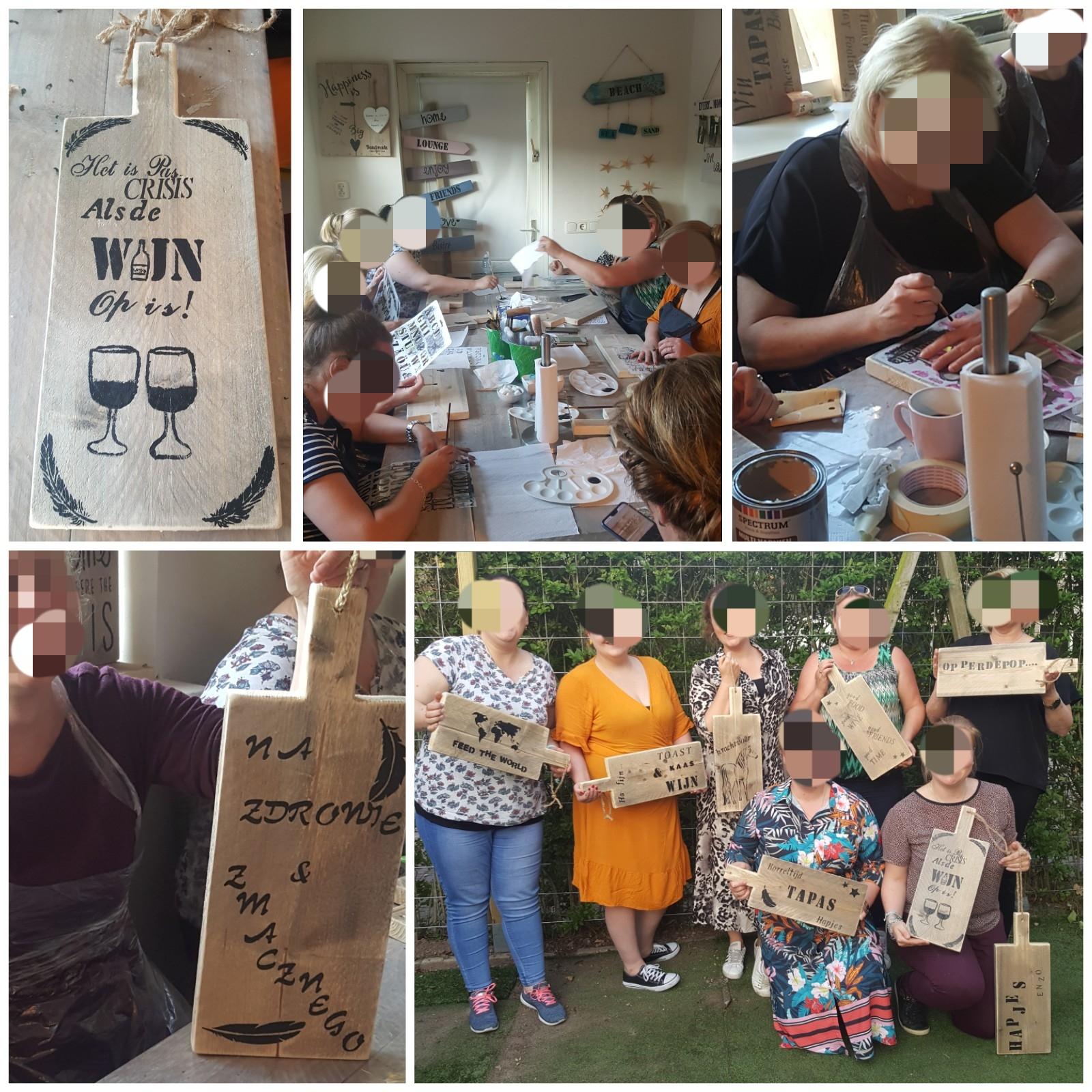 Workshop steigerhouten hapjesplank — foto 4