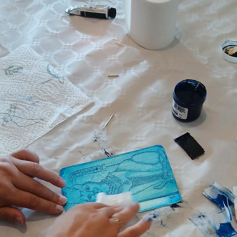 Workshop afdrukken met een drankkarton — foto 3
