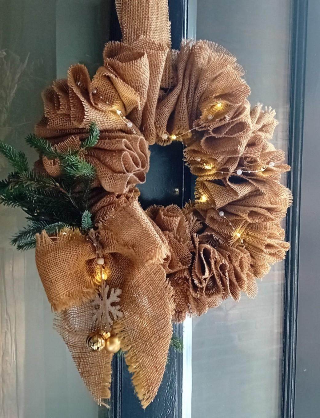 Workshop Kerst jute krans — foto 1