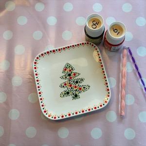 Workshop kids: Stippel een kerstbordje