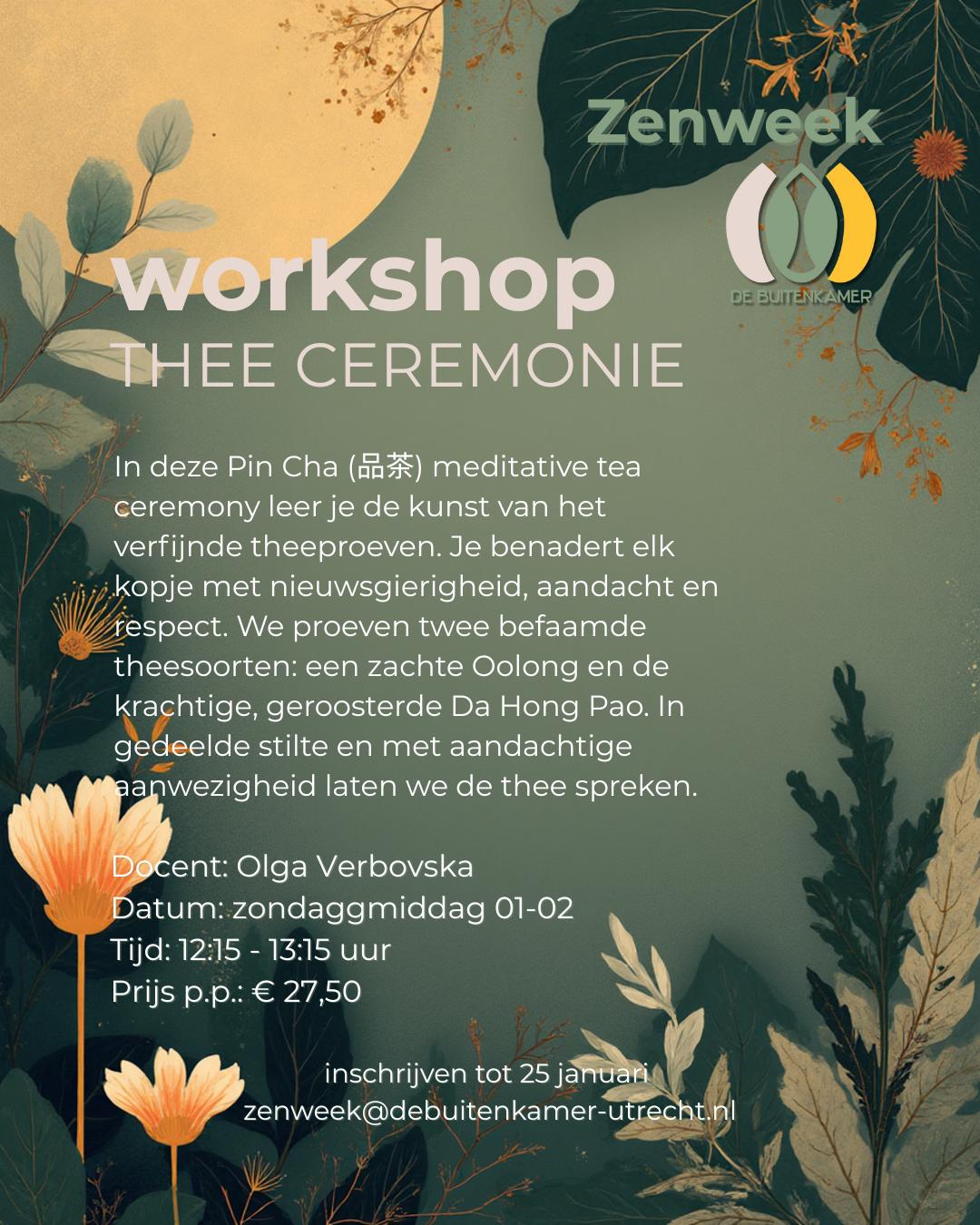 Theeceremonie - Zenweek De Buitenkamer — foto 2