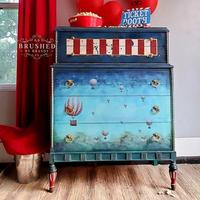 Decoupage op meubels en krijtverf