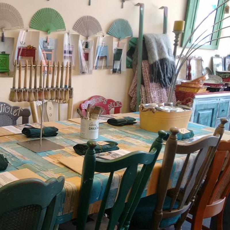 Decoupage op meubels en krijtverf — foto 3