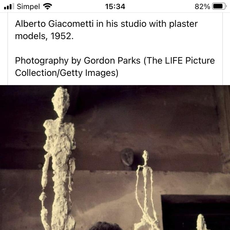 Boetseerworkshop Giacometti; draad&gips