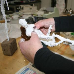 Boetseerworkshop Giacometti; draad&gips