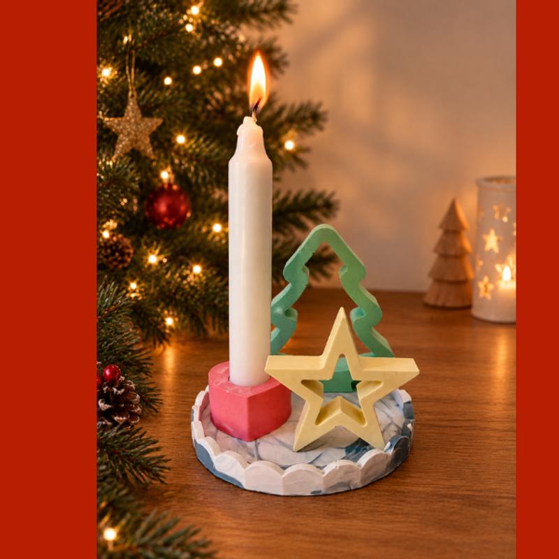 Kerstsetje van jesmonite