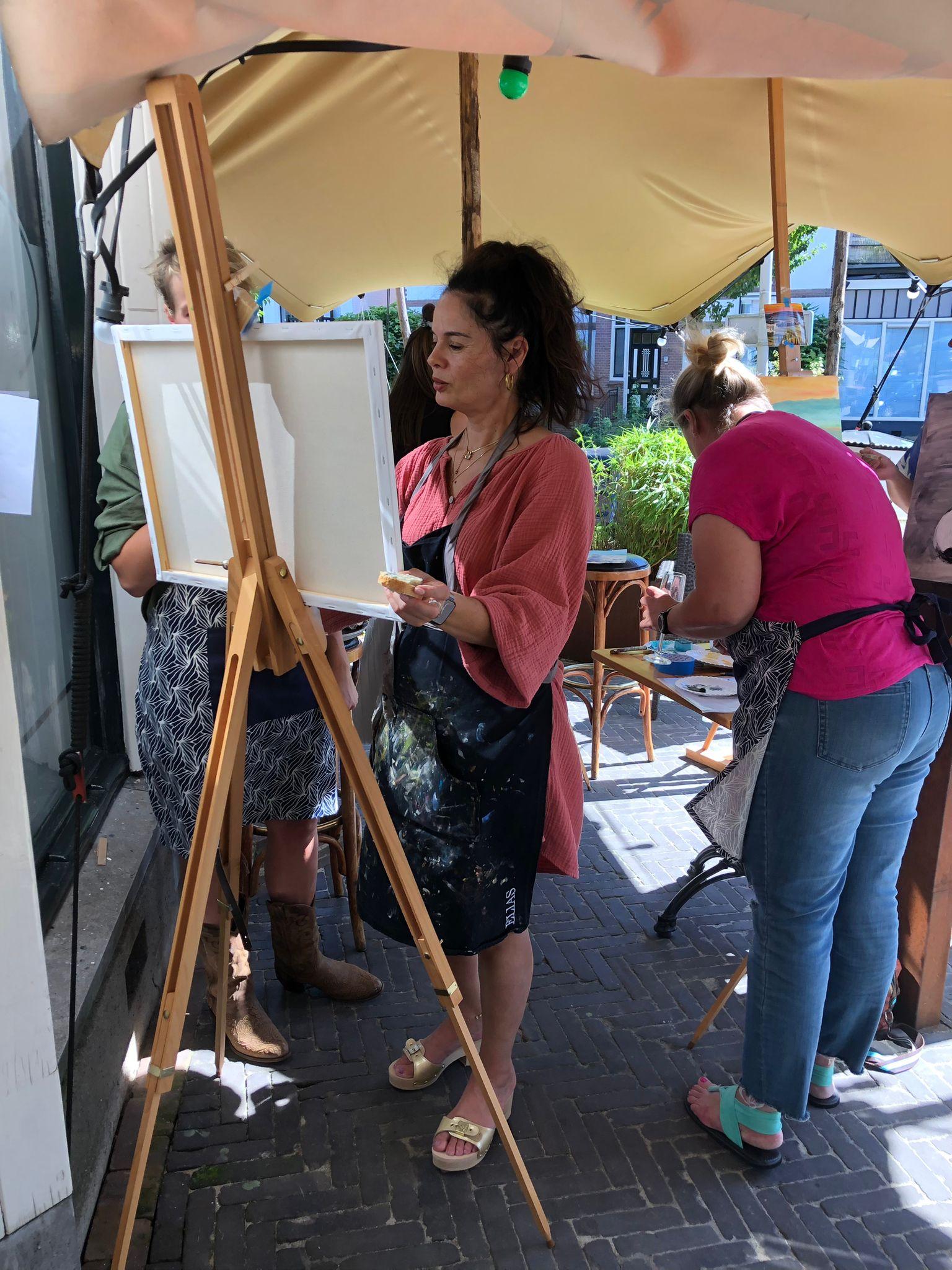Sip&Paint,HighWine Schilderworkshop. — foto 2