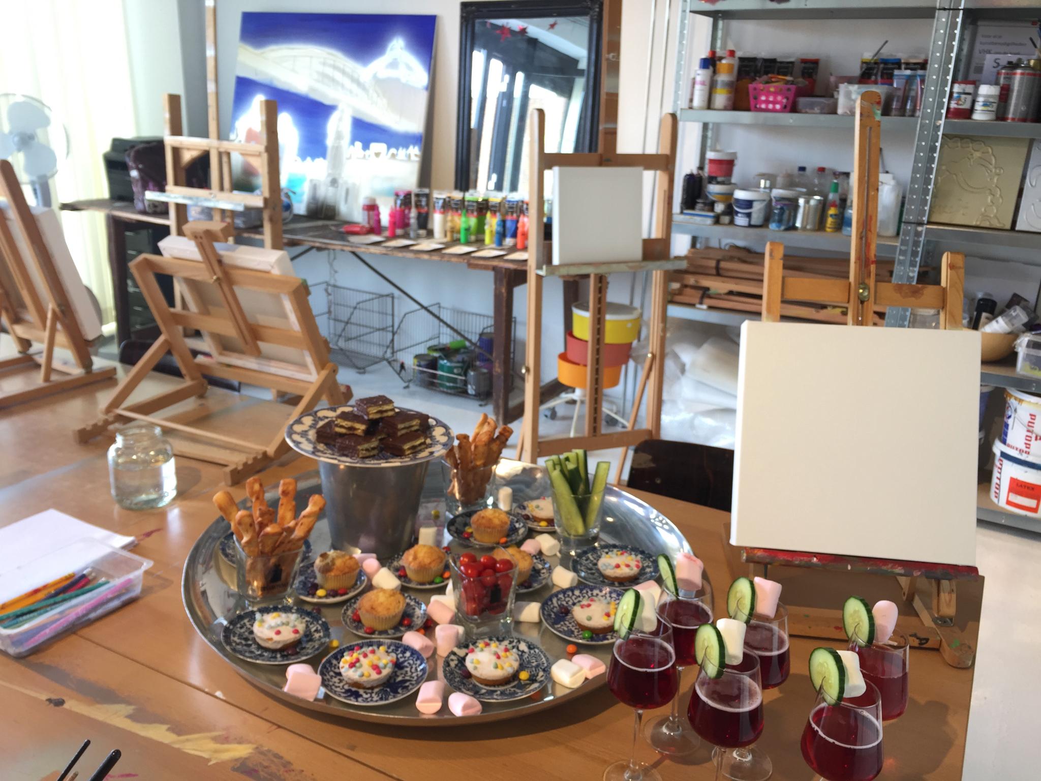 Sip&Paint,HighWine Schilderworkshop. — foto 3
