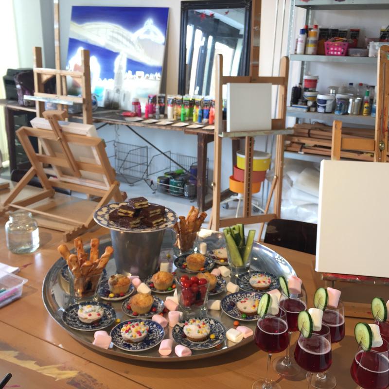 Sip&Paint,HighWine Schilderworkshop. — foto 3