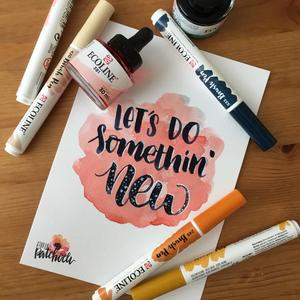 Workshop handletteren met ecoline