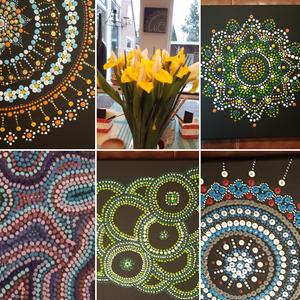 Workshop dotpainten (stippen) op canvasdoek