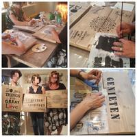 Workshop steigerhouten wandbord