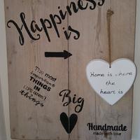 Workshop steigerhouten wandbord