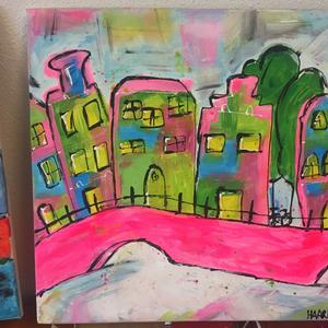 Inloopworkshop grachtenpandjes schilderen bij atelier artwise