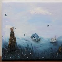 Maak een schilderij met boomschors