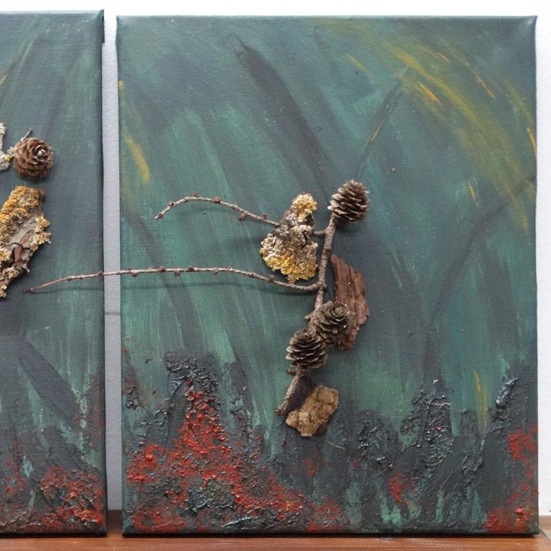 Maak een schilderij met boomschors — foto 6