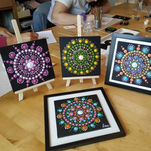 Workshop dotten: mandala op canvas