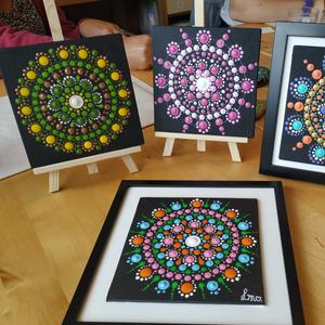 Workshop dotten (stippen)  mandala op canvas